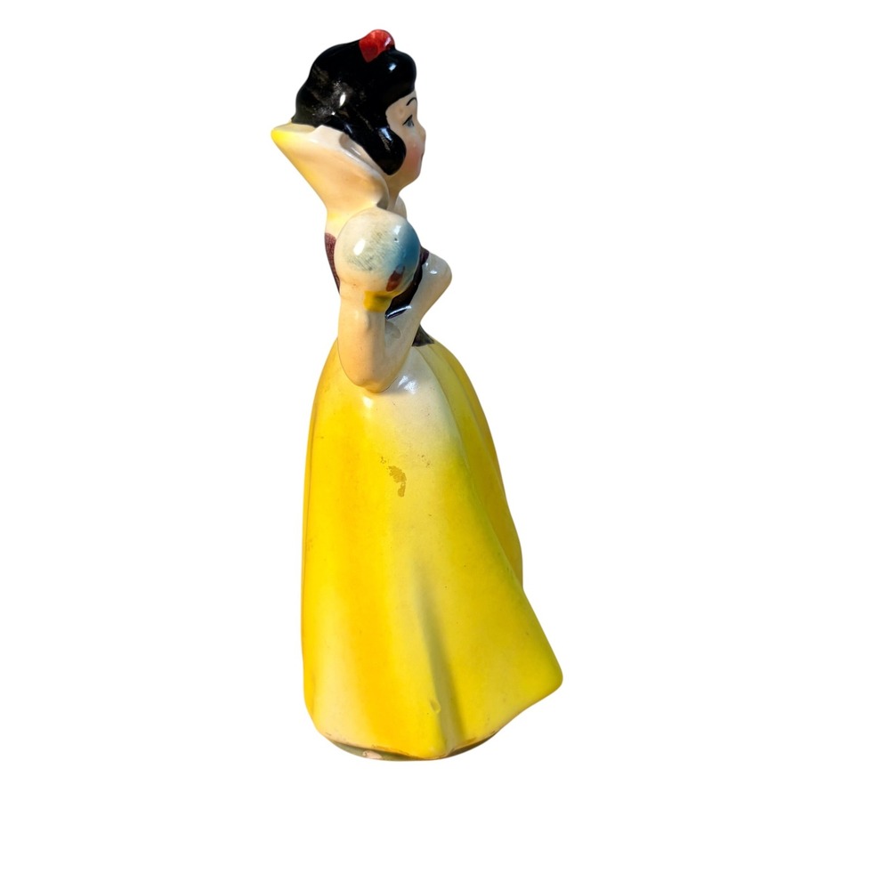 VTG 1960 Disney Snow White Figurine Ceramic Yellow Dress Walt Disney Prod - Picture 9 of 15